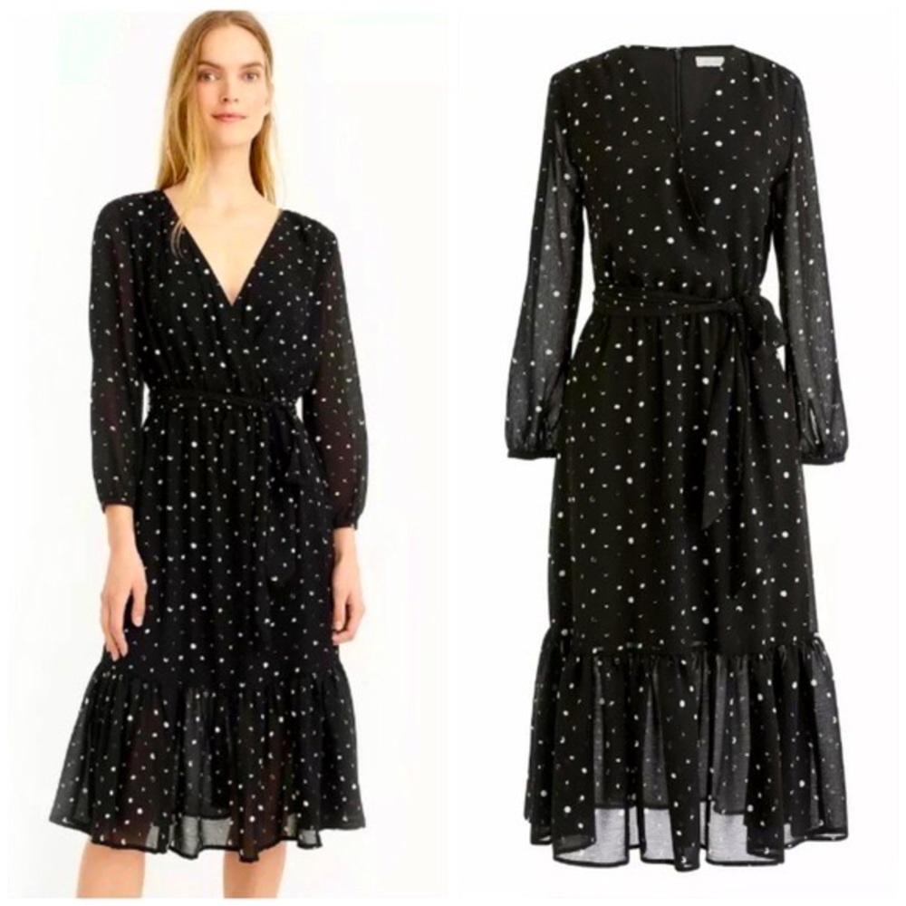 NWOT J. Crew V-Neck Midi Dress